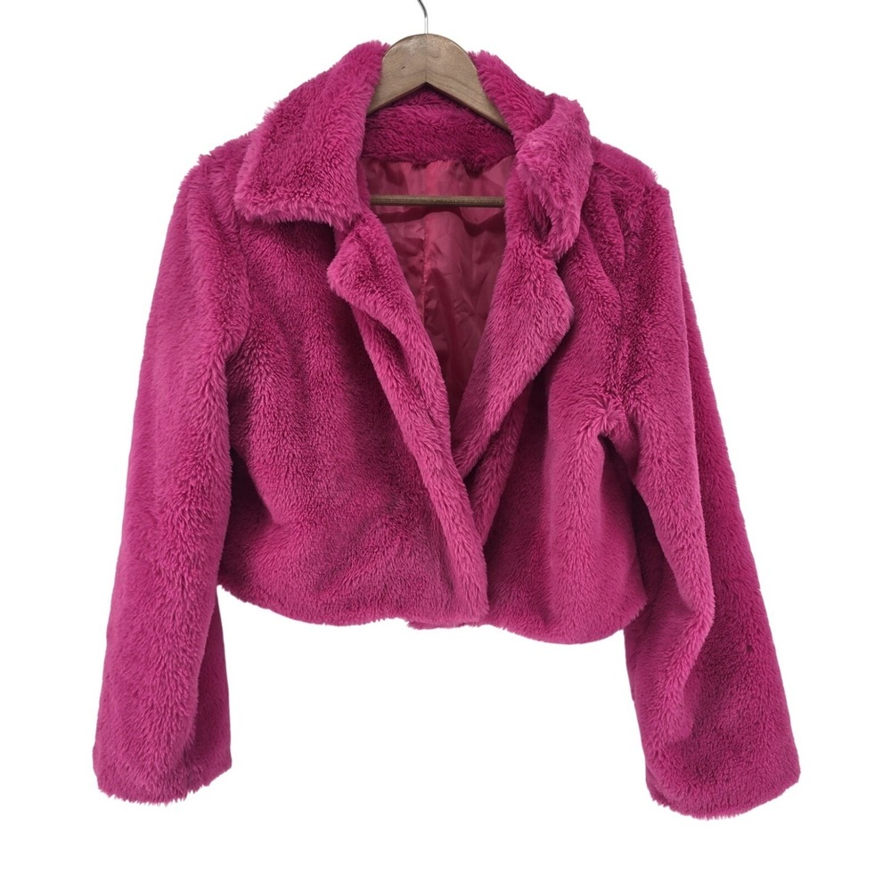 Fuchsia Faux Fur Women's Jacket